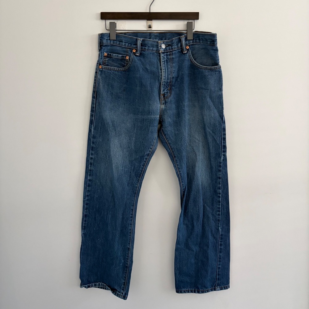 Levis 517 Mens Blue Bootcut Denim Jeans W34 L30